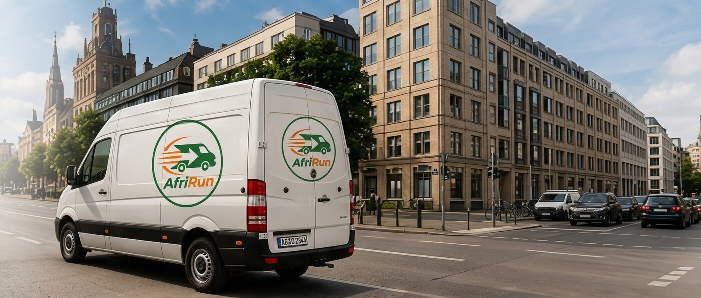 AfriRun Logistics delivery van in Berlin